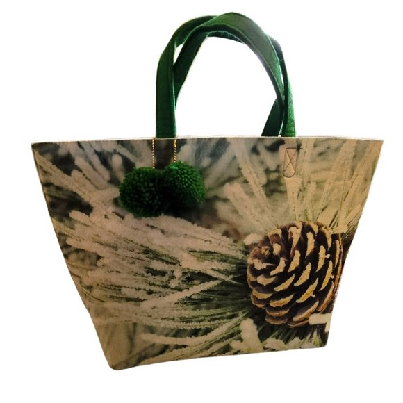 Winter Pinecone Handbag Heavy Felt Tote Large Handbag PD336 - Picture 2 of 10
